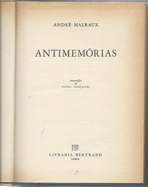 Antimemórias – André Malraux